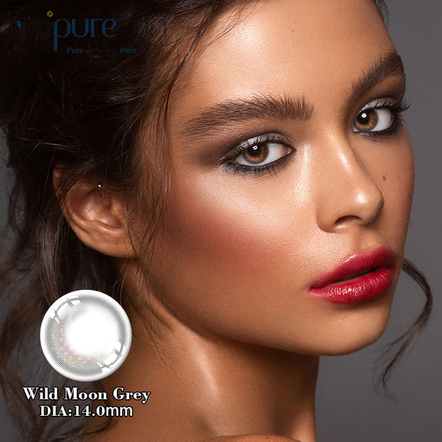Haipurecon Wild Moon Grey 14.0mm contact lens with power