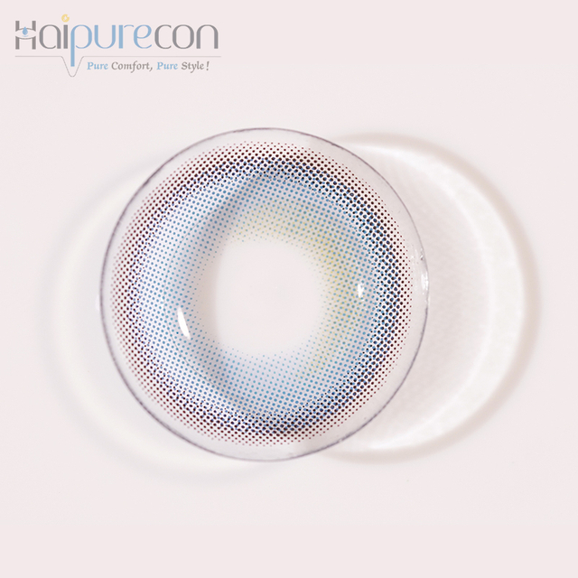 Haipurecon Milk Blue 14.2mm contact lens with power