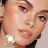 Haipurecon Freshlook 3 tone brown 14.5mm contact lens with power