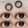 Haipurecon Blusher pink 14.2mm contact lens with power