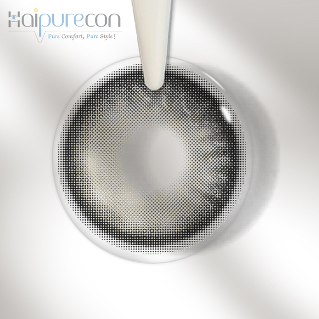 Haipurecon Yearly Color Contact Lenses Korea grey 14.5mm with power