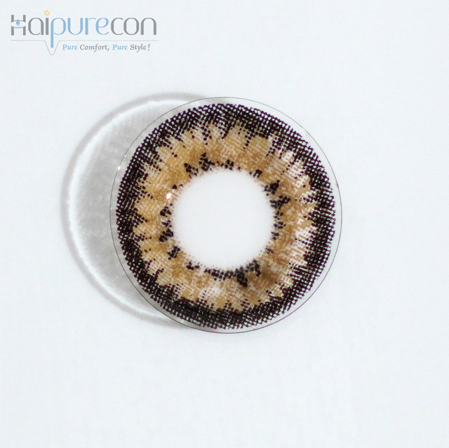 Haipurecon yearly color contact Lenses OG brown 14.5mm with power