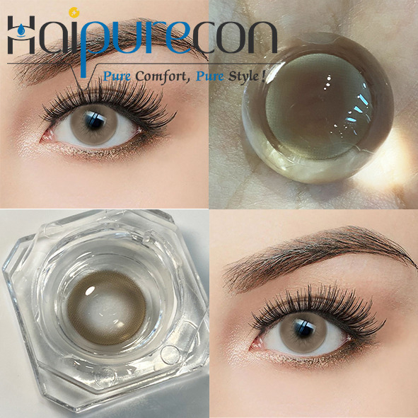 Haipurecon Mech Bronze 14.5mm Soft Yearly Disposable Contact Lenses with Prescription 40 Percent Water Content