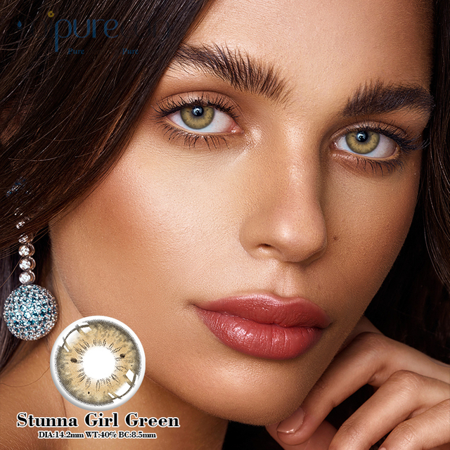 Haipurecon Stunna Girl Green14.2mm contact lenses with power