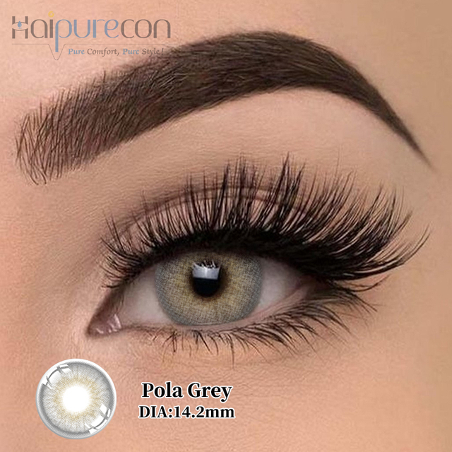 Haipurecon Pola Grey 14.2mm Contact Lens with power