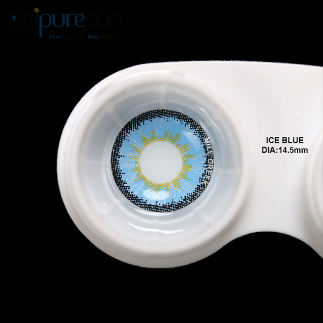 Haipurecon Ice 3 Tone blue 14.5mm contact lenses