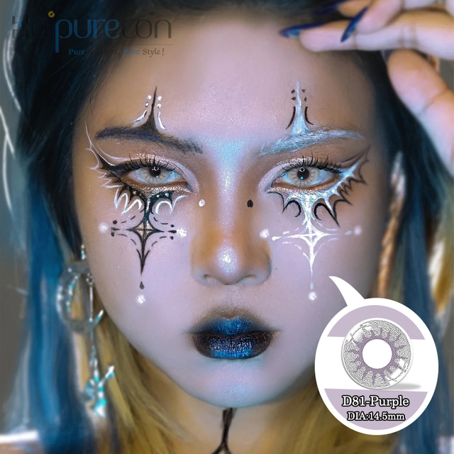 Haipurecon Cosplay contact lens D81 Purple 14.5 mm
