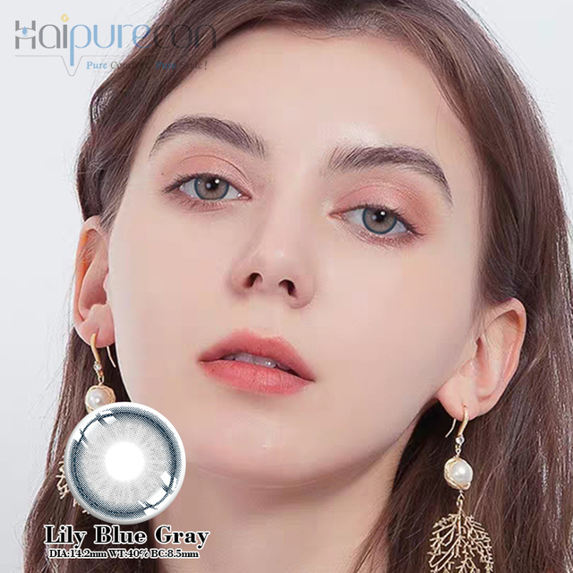 Haipurecon Lily Blue Gray 14.0mm contact lenses