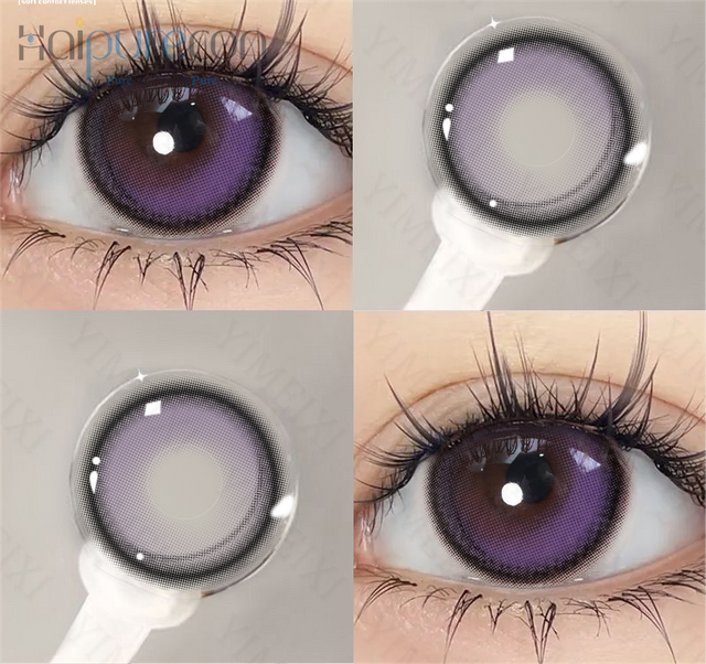 Haipurecon Sweet boy purple 14.2mm contact lens with power