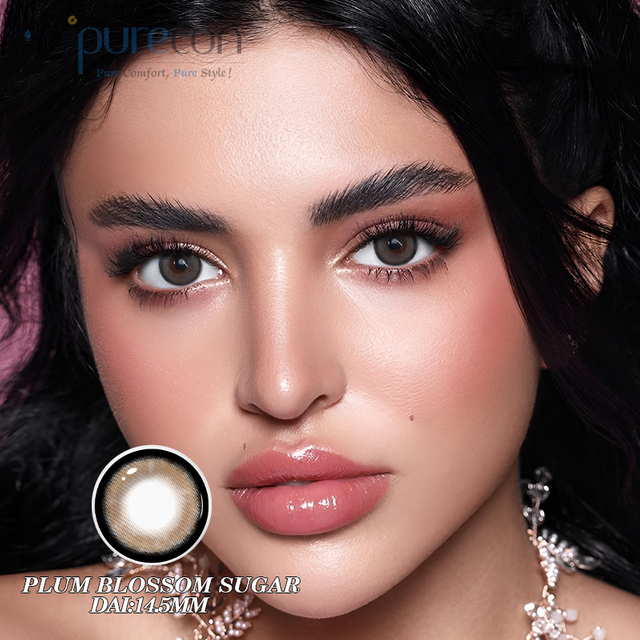 Haipurecon Plum Blossom Sugar 14.5mm contact lenses with power