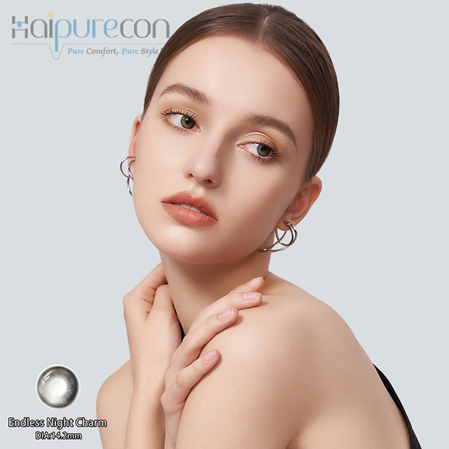 Haipurecon Endless Night Charm 14.2 mm contact lens with power