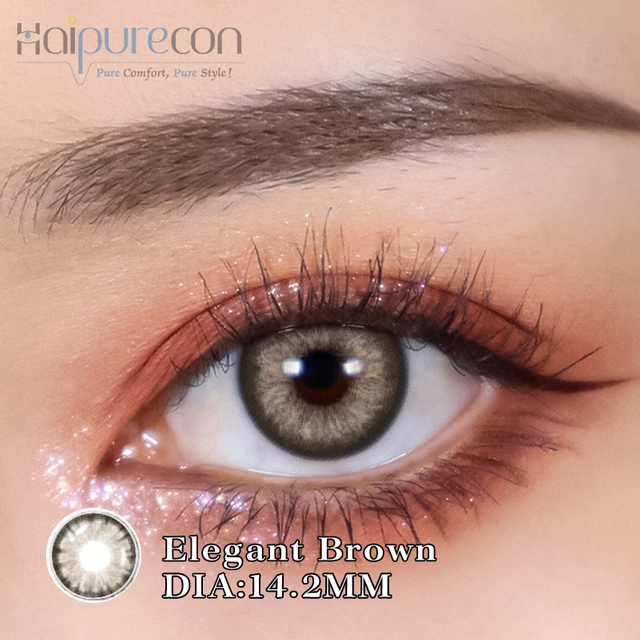 Haipurecon Elegant brown 14.2mm contact lenses