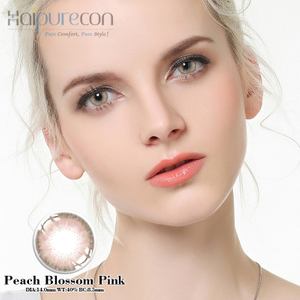 Haipurecon Peach Blossom pink 14.0mm contact lens with power
