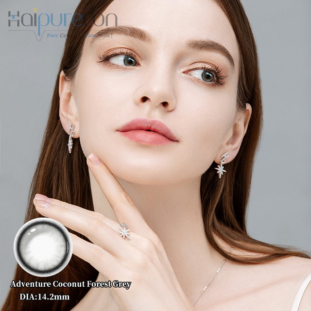 Haipurecon color contact Lenses Adventure Coconut Ash 14.5mm