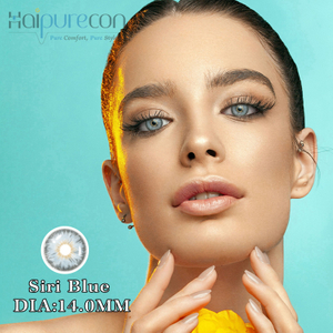 Haipurecon Prescription Yearly Color Contact Lenses siri blue