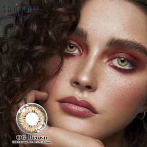 Haipurecon yearly color contact Lenses OG brown 14.5mm with power