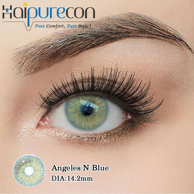 Haipurecon Angeles N Blue 14.2mm 0.08mm Thickness Yearly Disposable Contact Lenses