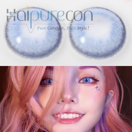Haipurecon Mountain blue 14.0mm contact lenses with power