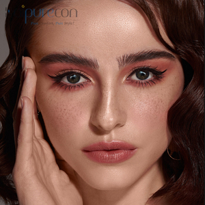 Haipurecon Black Eyes Black 14.5mm contact lens with power