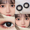 Haipurecon Black Eyes Black 14.5mm contact lens with power
