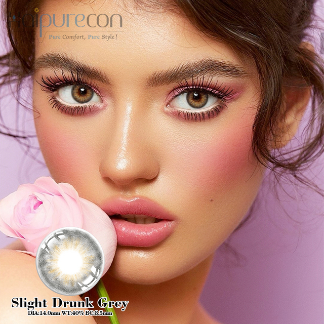 Haipurecon Slight drunk grey 14.0mm contact lenses