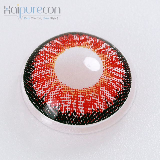 Haipurecon Cosplay contact lens Ice 3 Tone Red 14.5mm 