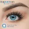 Haipurecon Peach Nectar Blue 14,5 mm s 40-odstotno vsebnostjo vode modre kontaktne leče za blondinke z UV zaporo