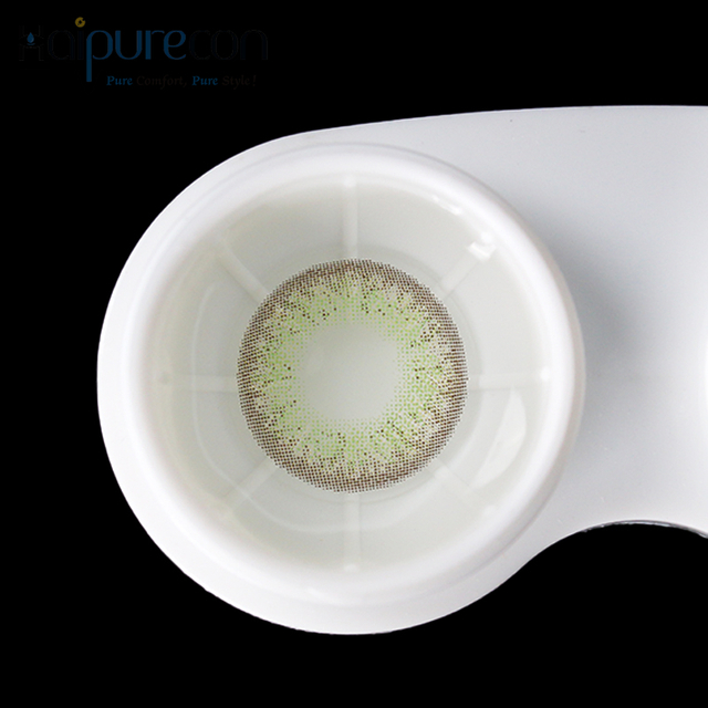 Haipurecon Little wild cat green 14.0mm contact lenses with power