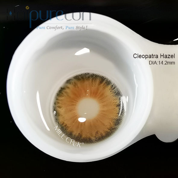 Haipurecon Soft Cleopatra Brown Prescription Colored Contacts For Sales