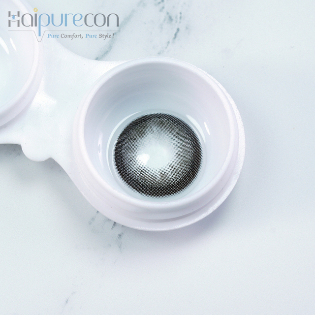 Haipurecon Black Amber 14.5mm contact lenses with power