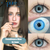 14.2mm Diameter Natural Blue Contact Lenses for Dark Brown Eyes with Prescription