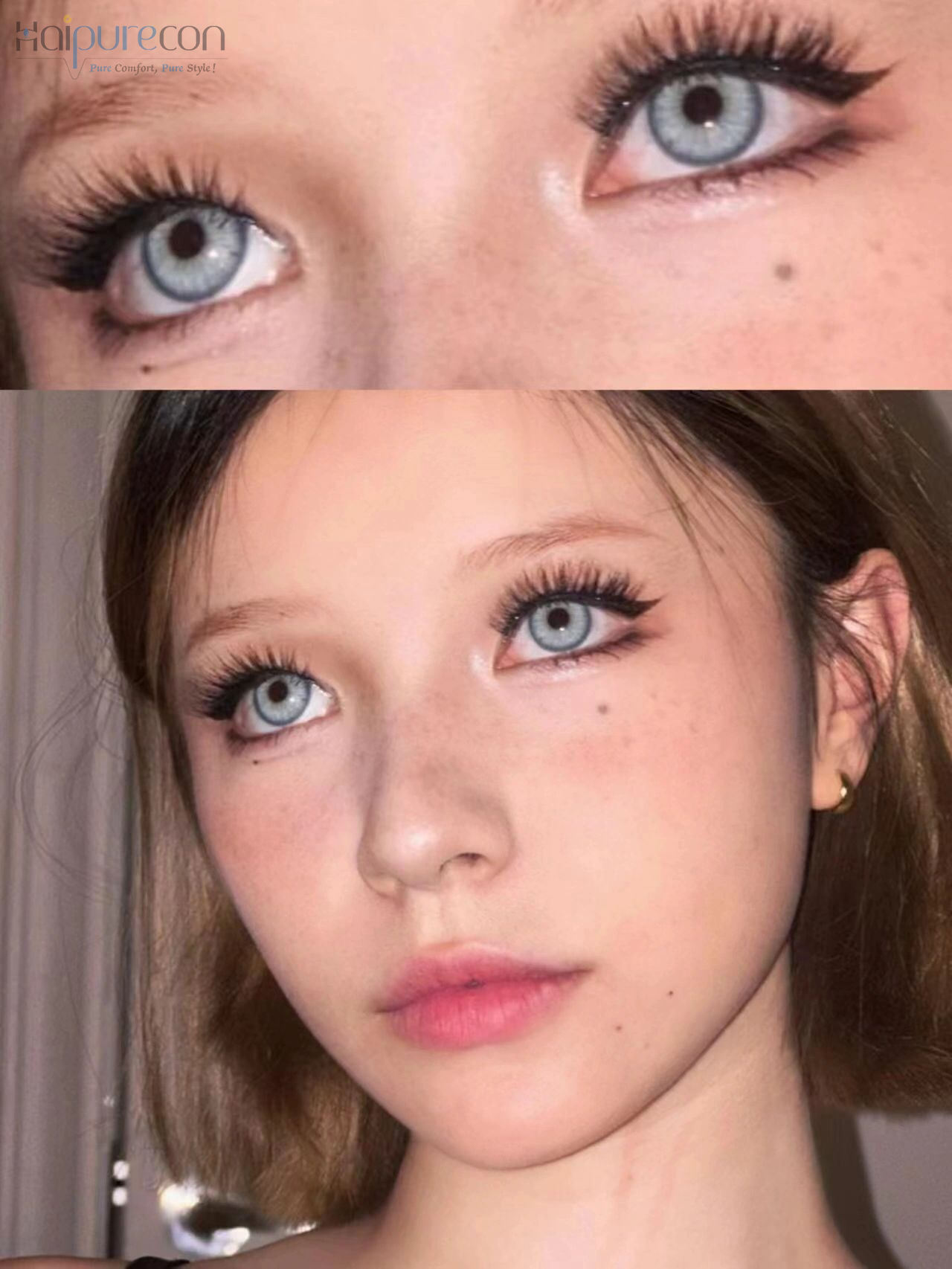Color Contact Lenses Norko Blue 14.2mm 