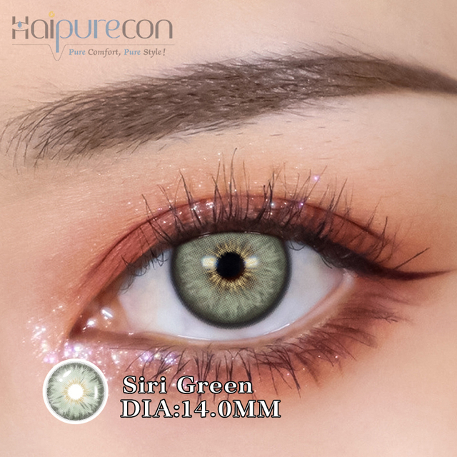 Haipurecon Prescription Yearly Color Contact Lenses siri green