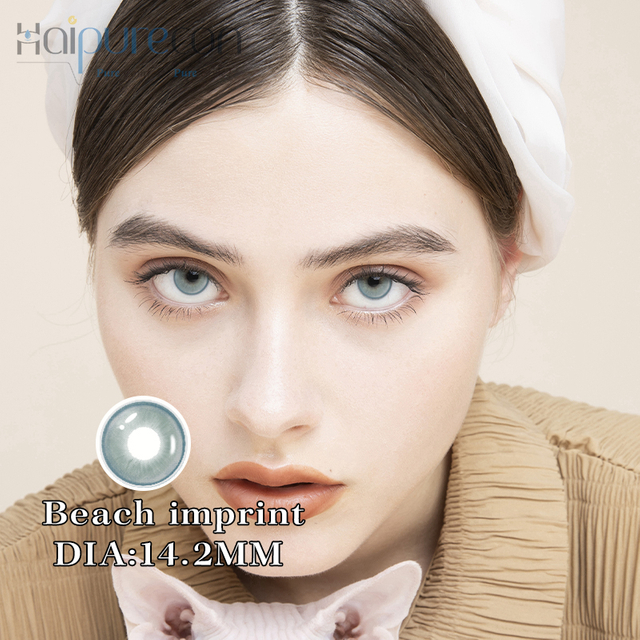 Haipurecon color contact Lenses Beach Imprint 14.2mm with power