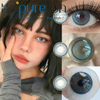 Haipurecon Graperry Blue 14.5mm Yearly Disposable Contact Lenses for Light Eyes Blue 0.08mm Thickness