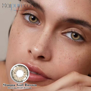 Haipurecon Stunna Girl Brown 14.2mm contact lenses with power