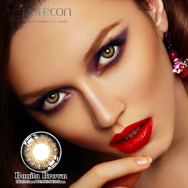 Haipurecon Bonita brown 14.5mm contactant lens