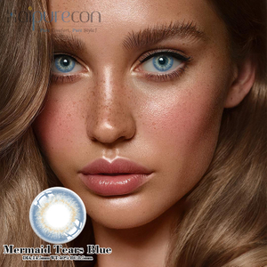 Haipurecon Mermaid tears blue 14.5mm contact lens with power