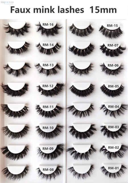Haipurecon Synthetic False Eyelashes 15mm 18mm 20mm