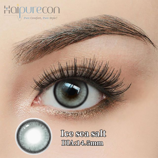 Haipurececon color contactus lentium glacies mare salis 14.5mm