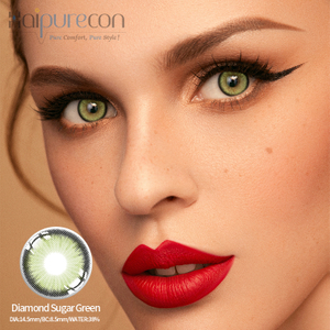 Haipurecon Diamond Sugar green 14.5mm contact lenses with power
