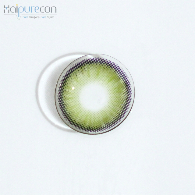 Haipurecon Diamond Sugar green 14.5mm contact lenses with power