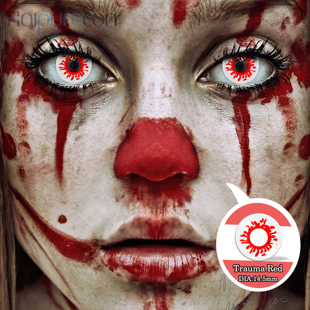 Haipurecon Cosplay contact lens Trauma Red 14.5 mm
