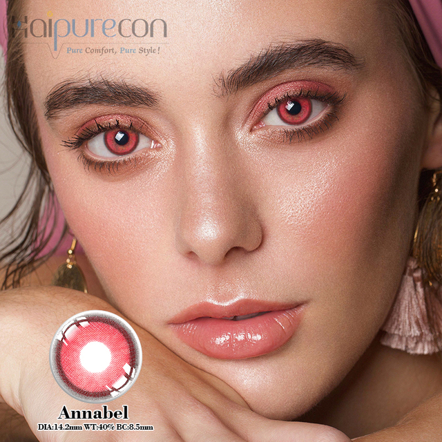 Haipurecon color contact Lenses Bell Red 14.2mm