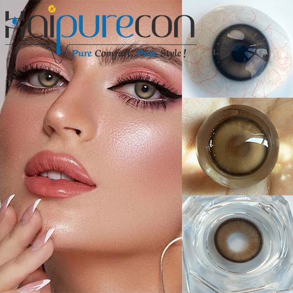 Haipurecon Chocolate Mocha 14.2mm Annual Contact Lenses – Warm Brown Depth & Natural Balance
