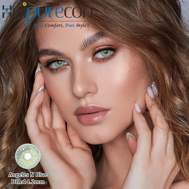Haipurecon Angeles N Blue 14.2mm 0.08mm Thickness Yearly Disposable Contact Lenses