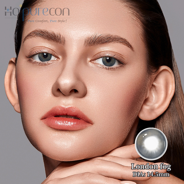 Haipurecon London fog 14.5 mm contact lens with power