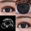 Haipurecon Black Eyes Black 14.5mm contact lens with power