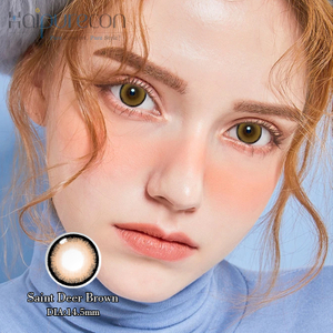 Haipurecon Saint Deer brown 14.5mm contact lenses with power