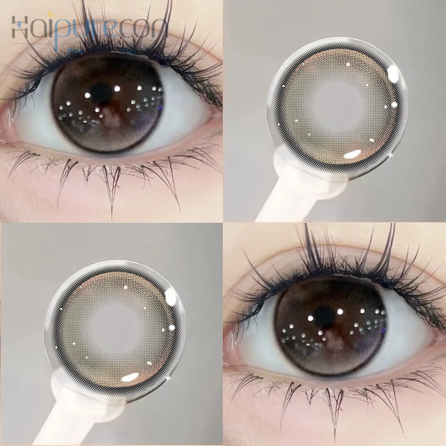 Haipurecon RY black 14.2 mm contact lens with power